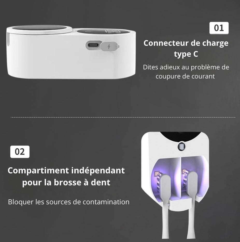 Stérilisateur UV pour brosse à dents.